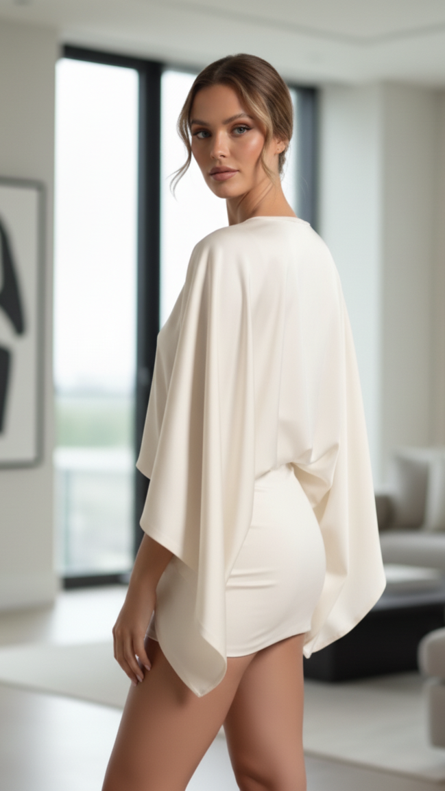 Maya | Draped Mini Dress - ginlerie 2