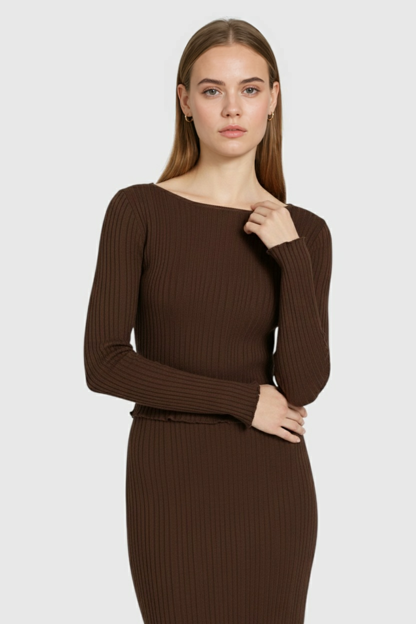 Maya | Elegant Knit Skirt Suit Set - ginlerie 1