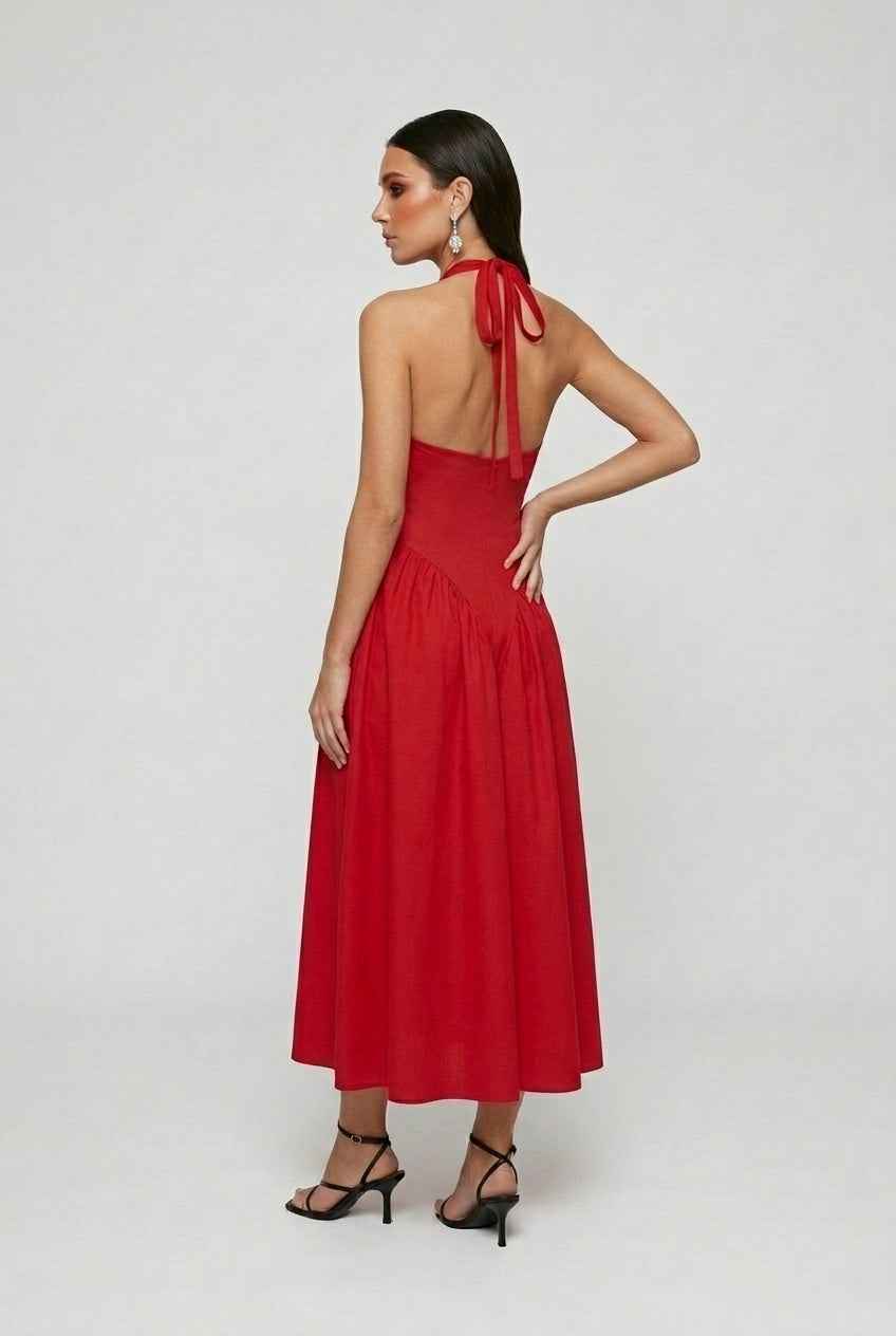 Maya | Elegant Midi Cocktail Dress - ginlerie 3