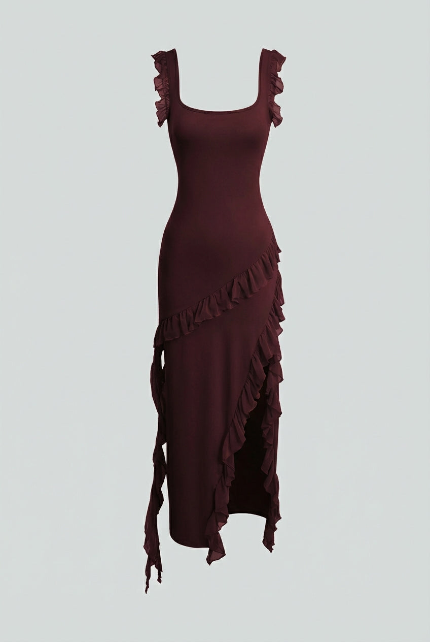 Maya | Elegant Open Back Maxi Dress - ginlerie 0