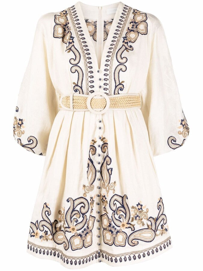 Maya | Embroidered Boho Summer Dress - ginlerie 4