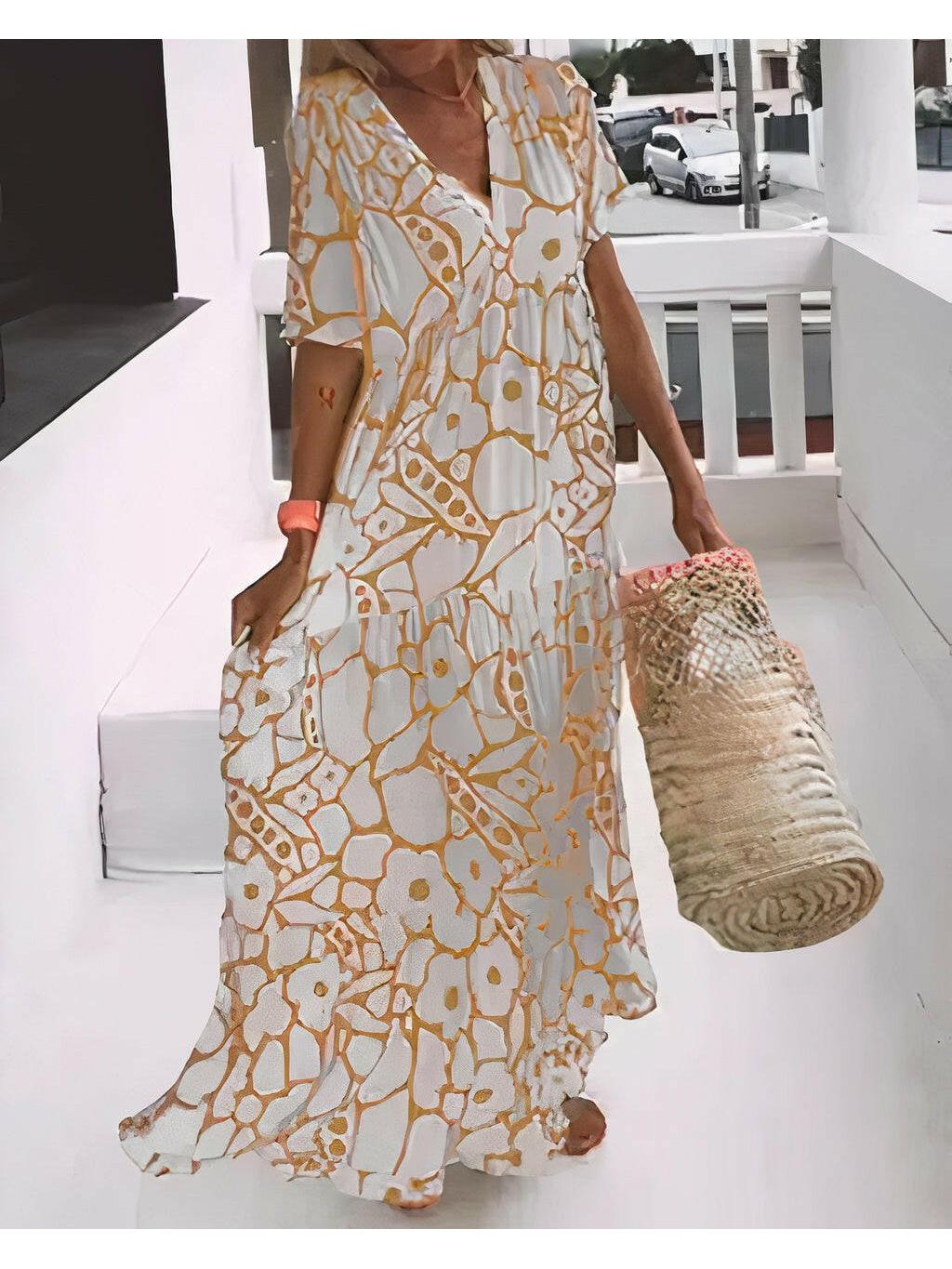 Maya | Floral Print Summer Dress - ginlerie 1