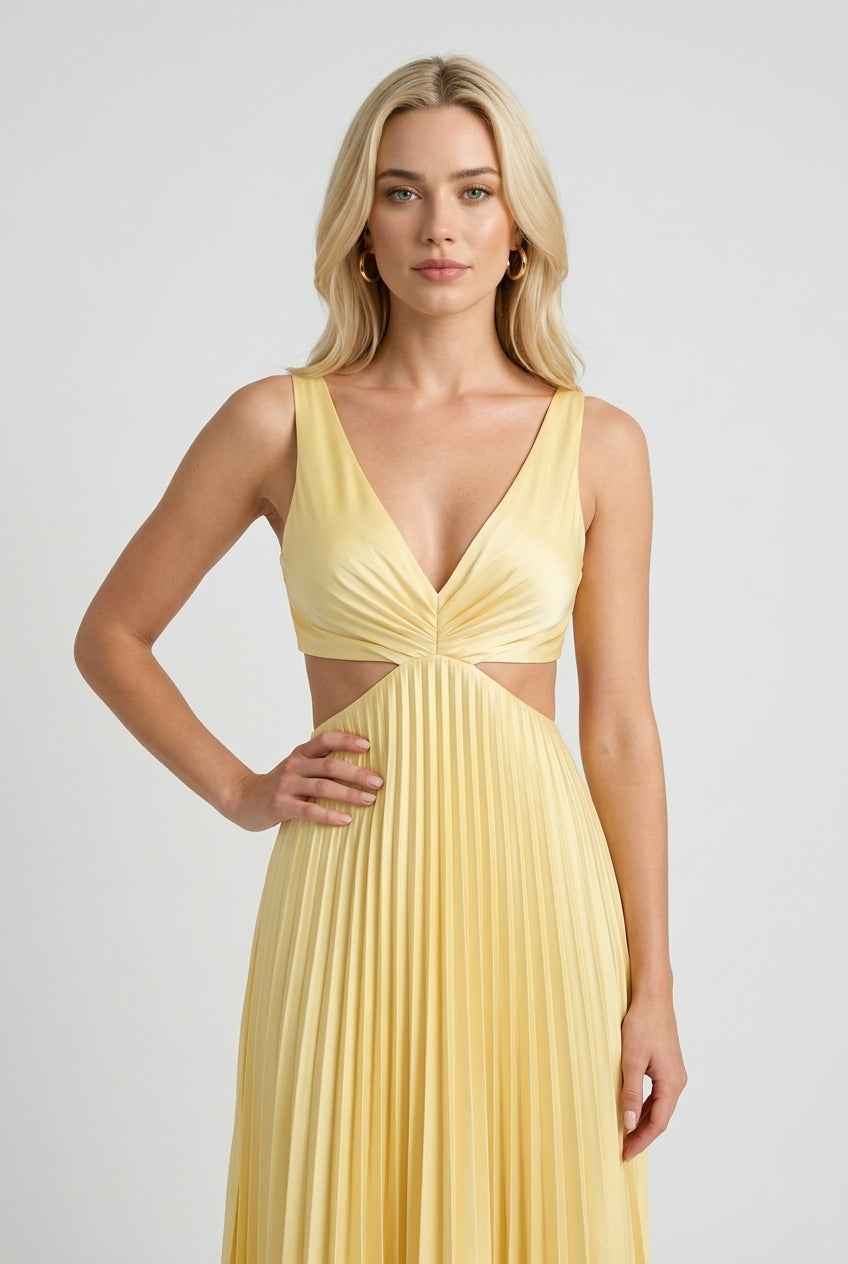 Maya | Flowing Pleated Summer Dress - ginlerie 5