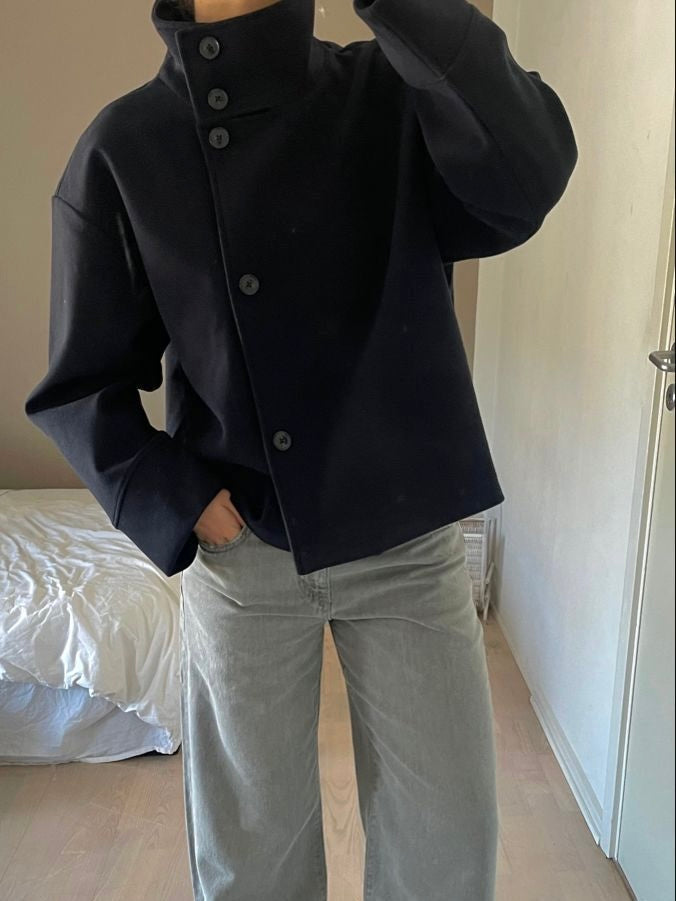 Maya | High-Neck Structured Jacket - ginlerie 6