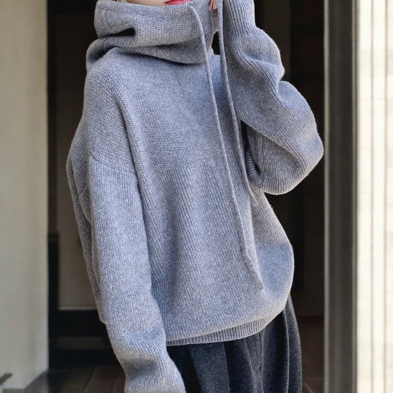Maya | Merino Wool Hoodie - ginlerie 6