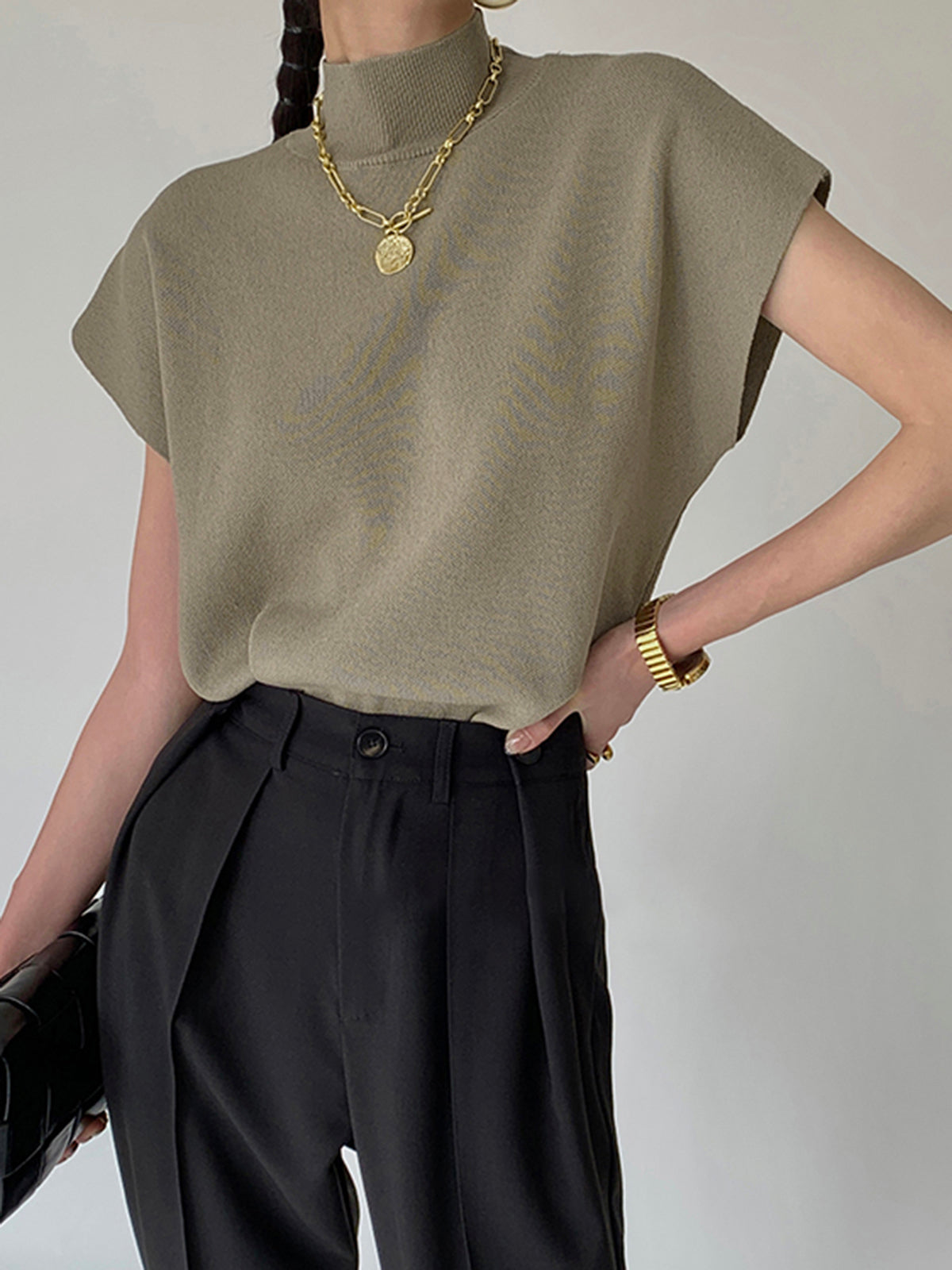 Maya | Mock Neck Casual Top for Women - ginlerie 6