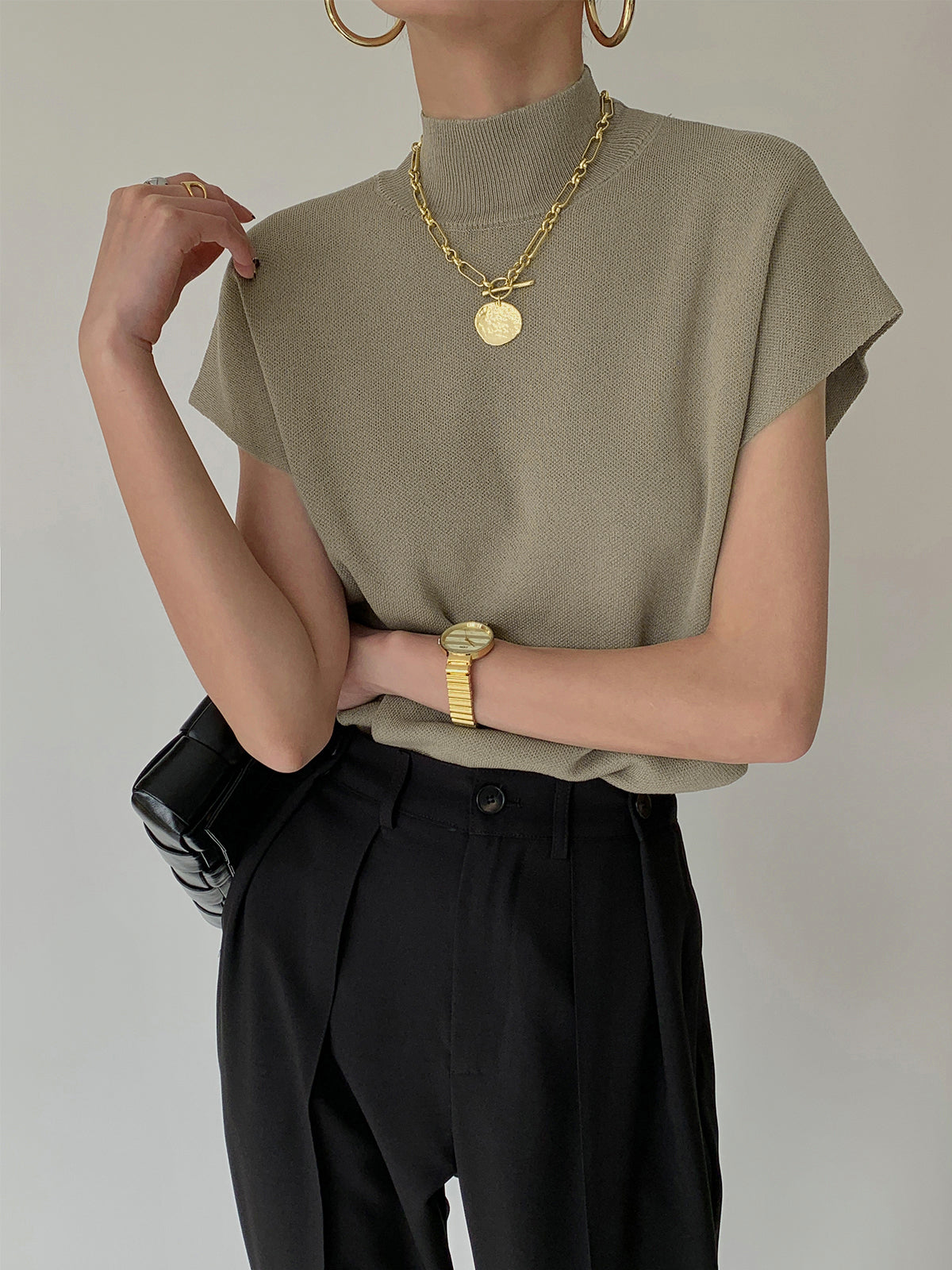 Maya | Mock Neck Casual Top for Women - ginlerie 7