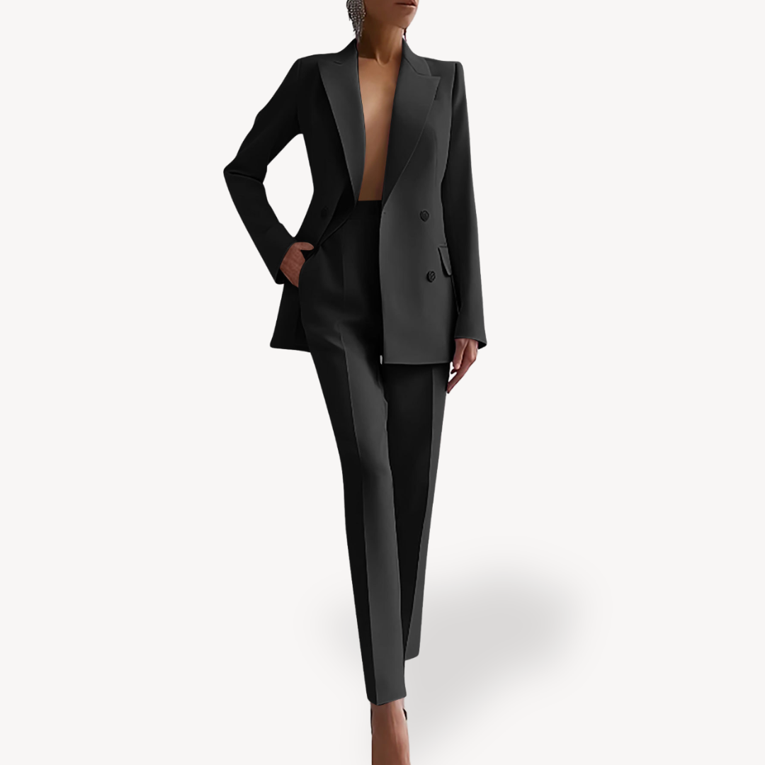 Maya | Tailored Blazer Trouser Suit Set - ginlerie 0