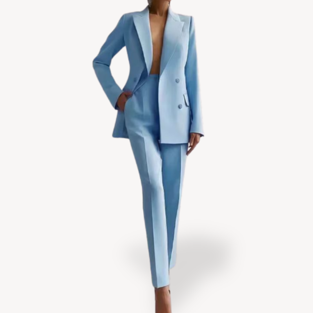 Maya | Tailored Blazer Trouser Suit Set - ginlerie 2