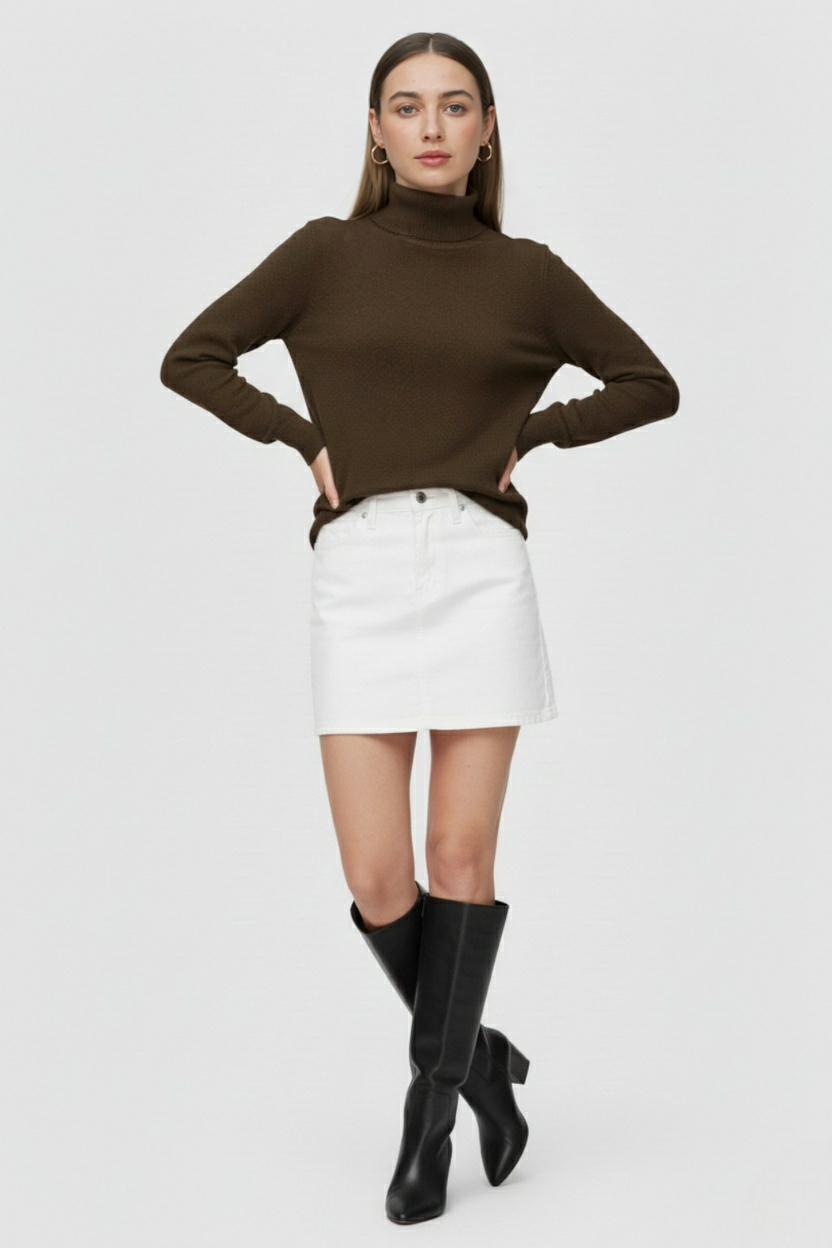 Maya | Thermal Turtleneck Sweater - ginlerie 2