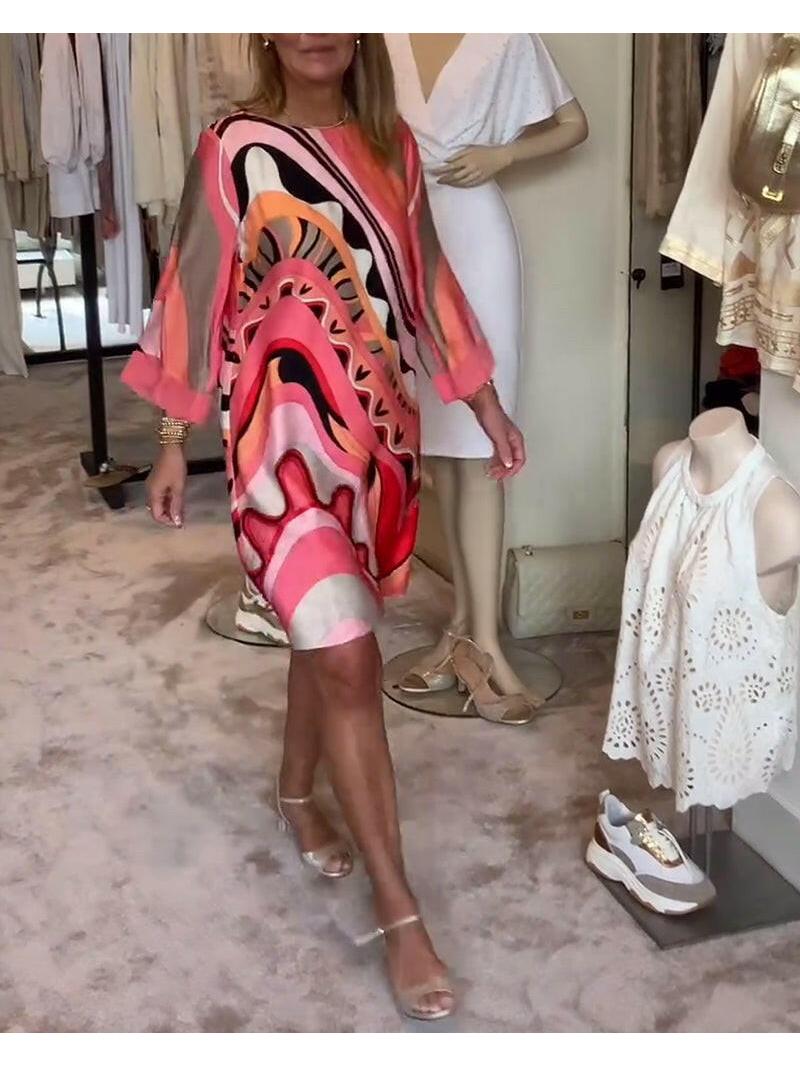 Maya | Vibrant Abstract Print Dress - ginlerie 2
