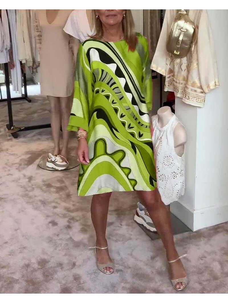 Maya | Vibrant Abstract Print Dress - ginlerie 5
