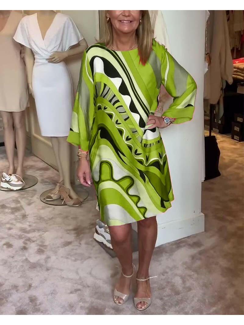 Maya | Vibrant Abstract Print Dress - ginlerie 6