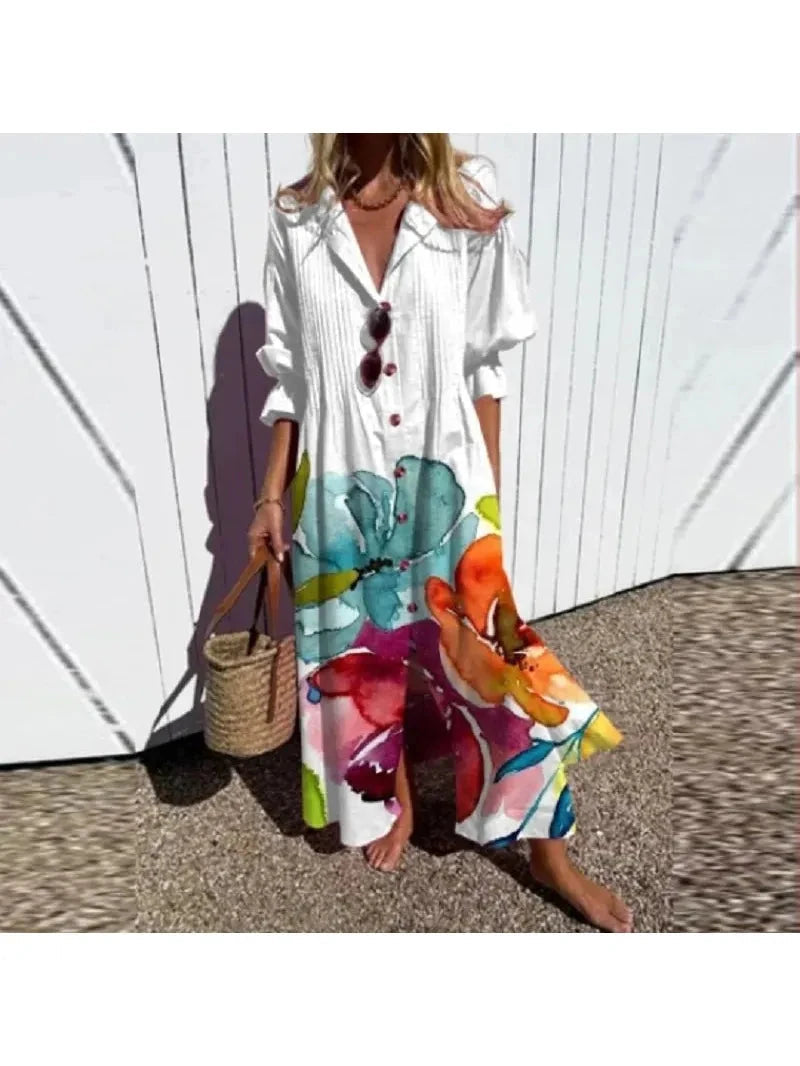 Maya | Vibrant Bloom Dress - ginlerie 6