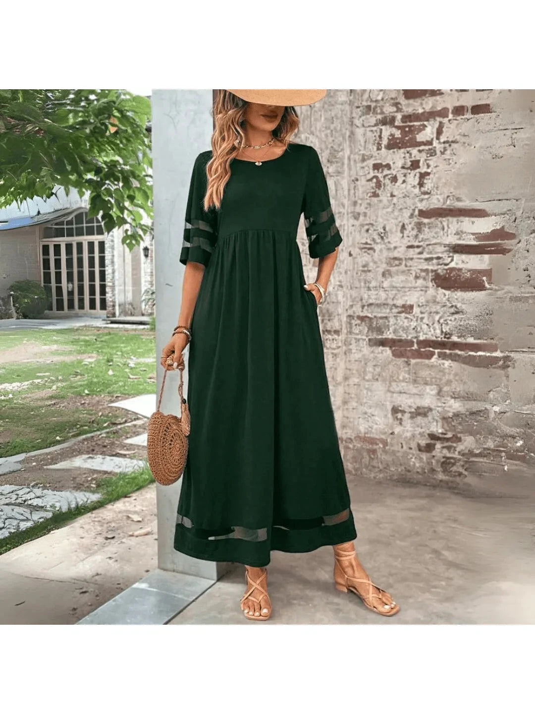 Nadia | Black Long Sleeve Midi Dress - ginlerie 5