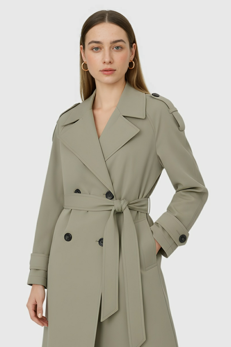 Nadia | Elegant Green Winter Coat - ginlerie 1