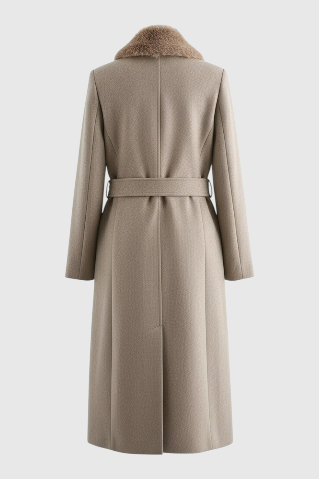 Nadia | Khaki Coat with Fur Collar - ginlerie 3