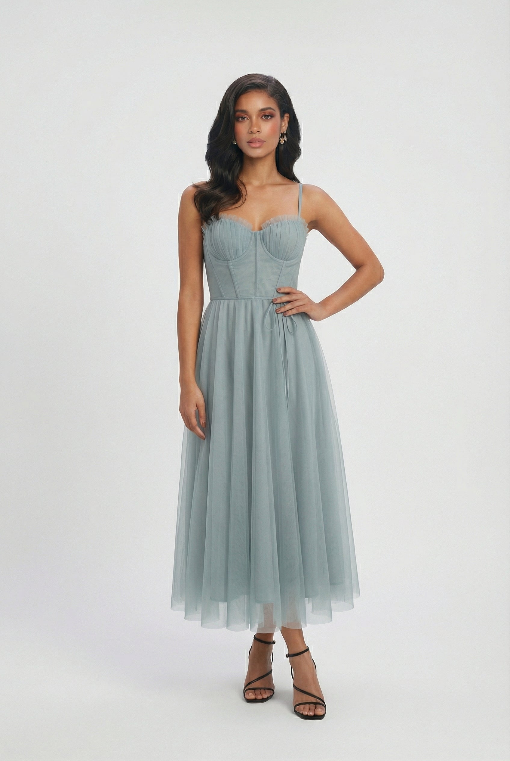 Nina | A-Line Midi Dress for Wedding Guests - ginlerie 2