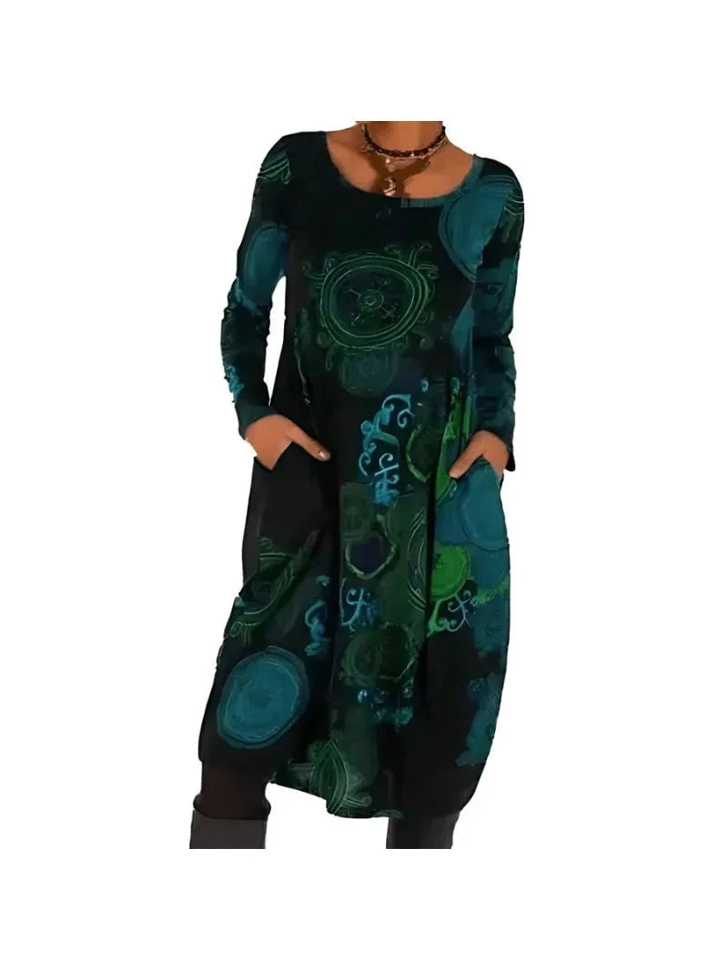 Nina | Artistic Print Summer Dress - ginlerie 0