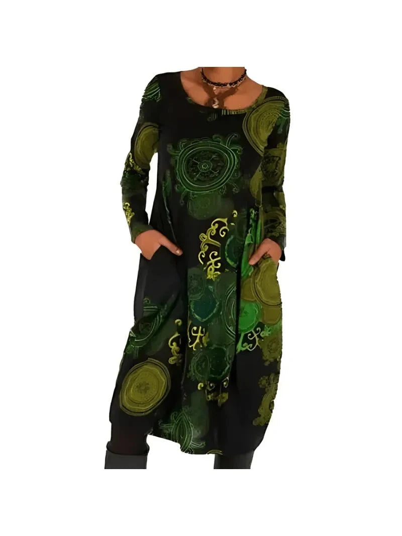 Nina | Artistic Print Summer Dress - ginlerie 1