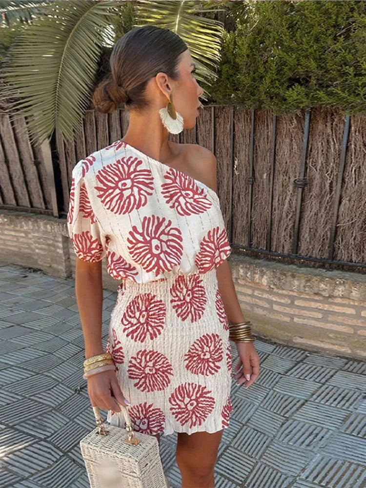 Nina | Asymmetrical Mini Dress - ginlerie 0