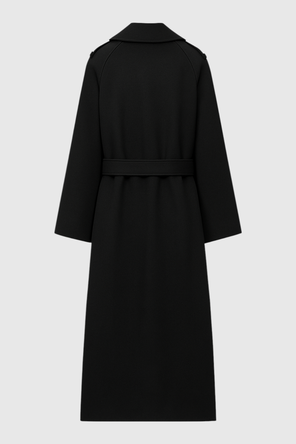 Nina | Belted Black Coat - ginlerie 3