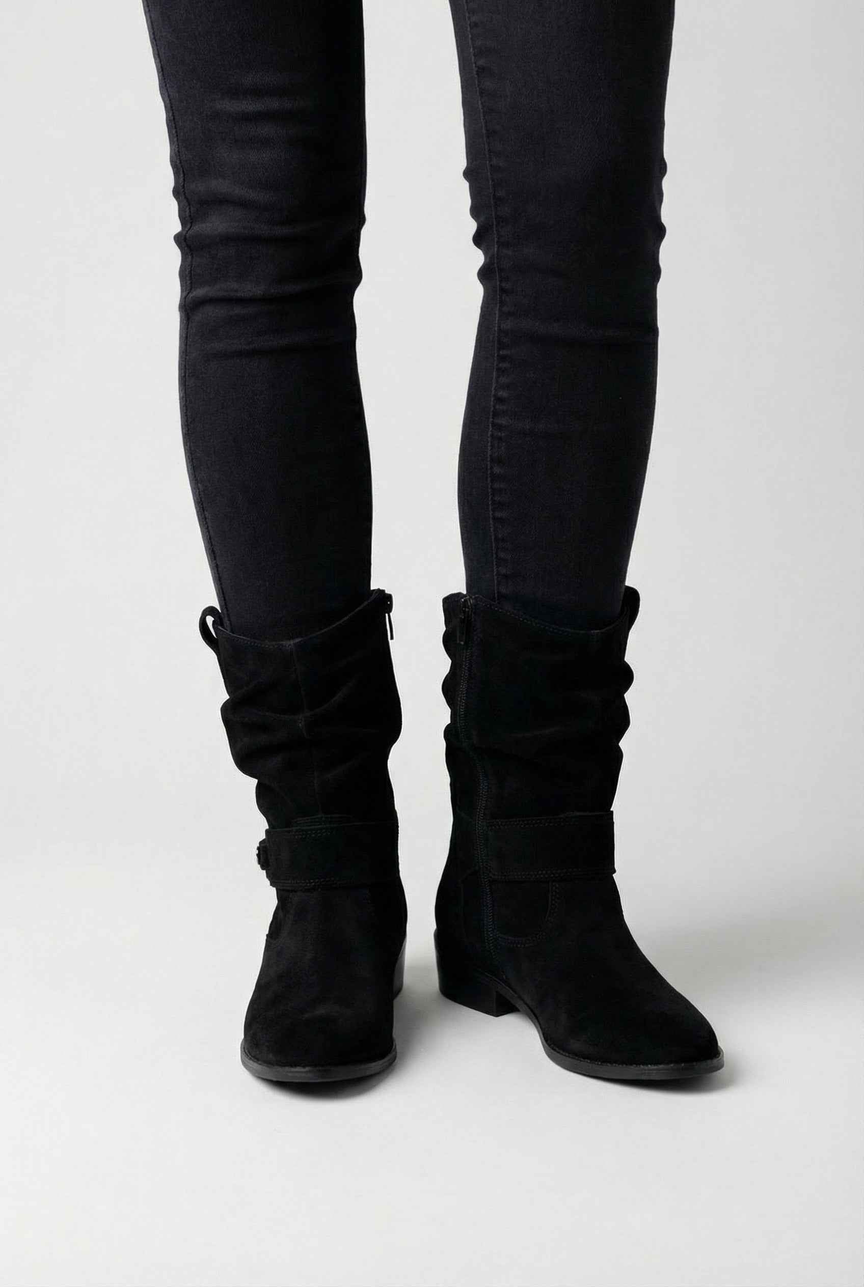 Nina | Black Suede Ankle Boots - ginlerie 3
