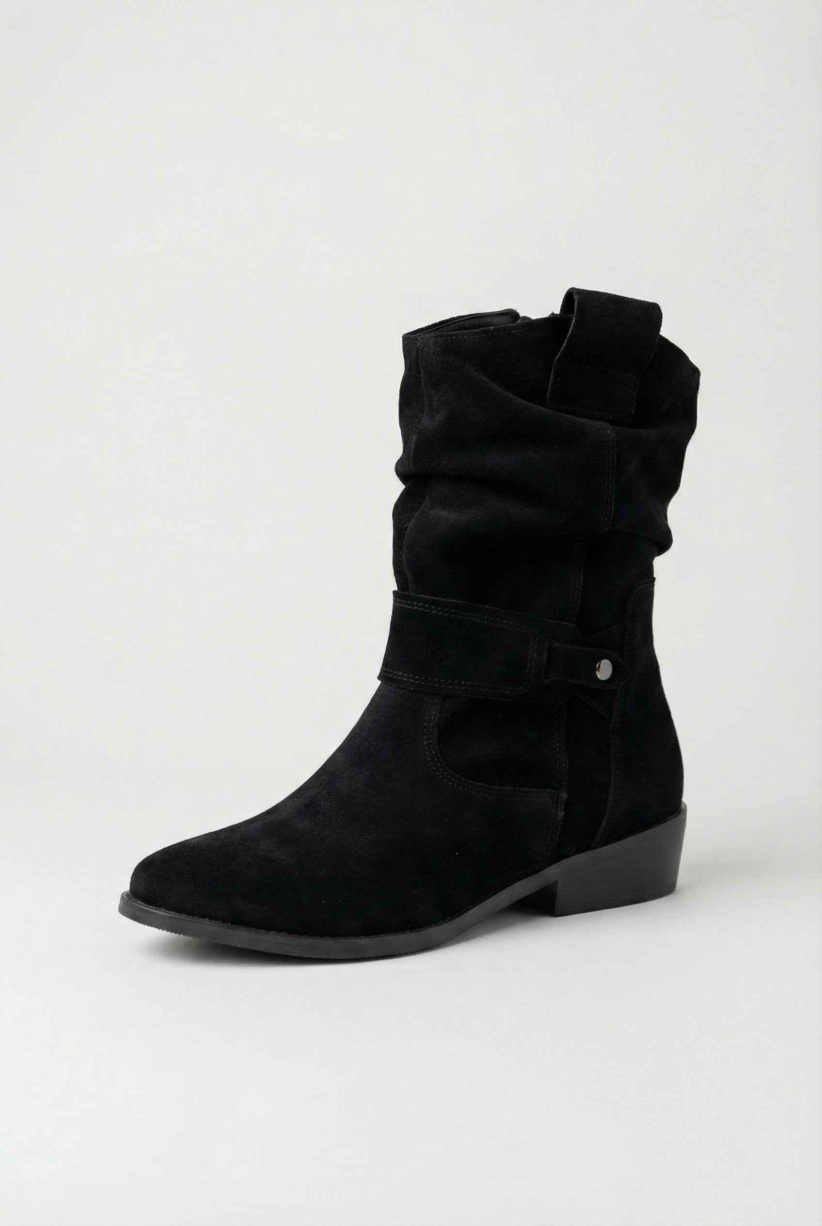 Nina | Black Suede Ankle Boots - ginlerie 4