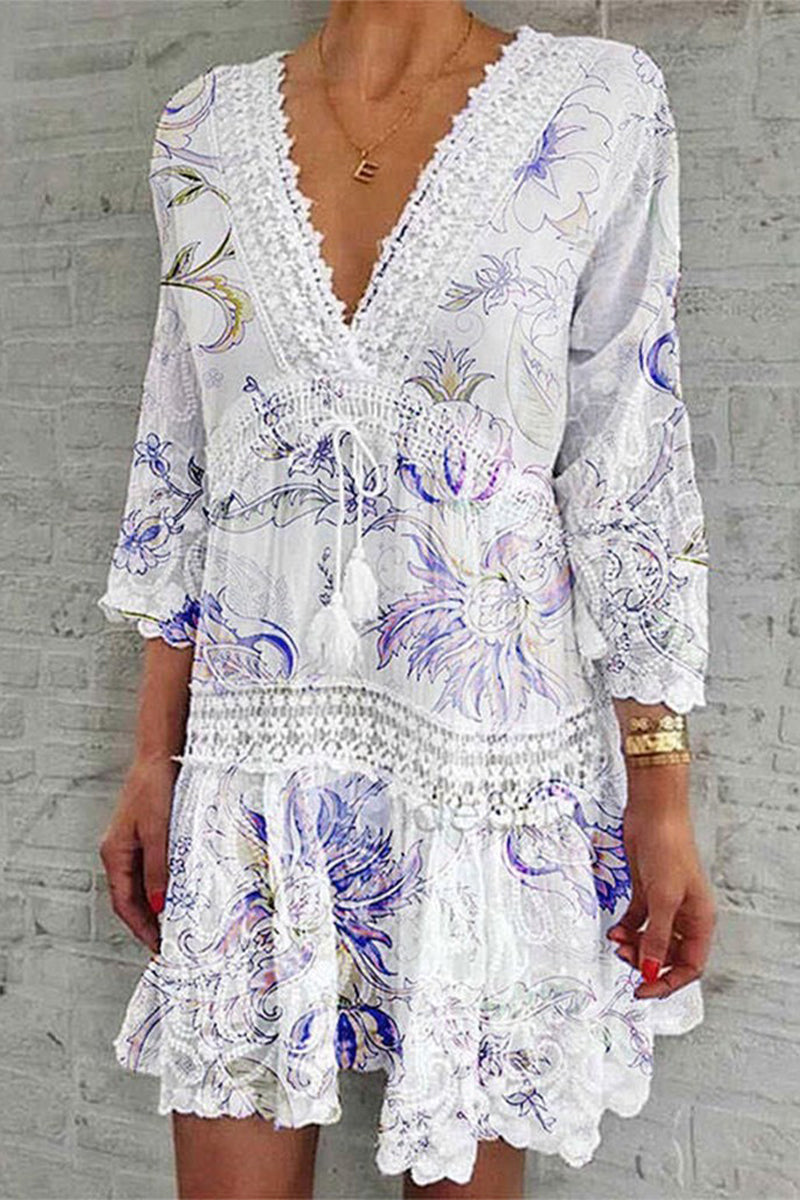 Nina | Boho Mini Dress - ginlerie 2