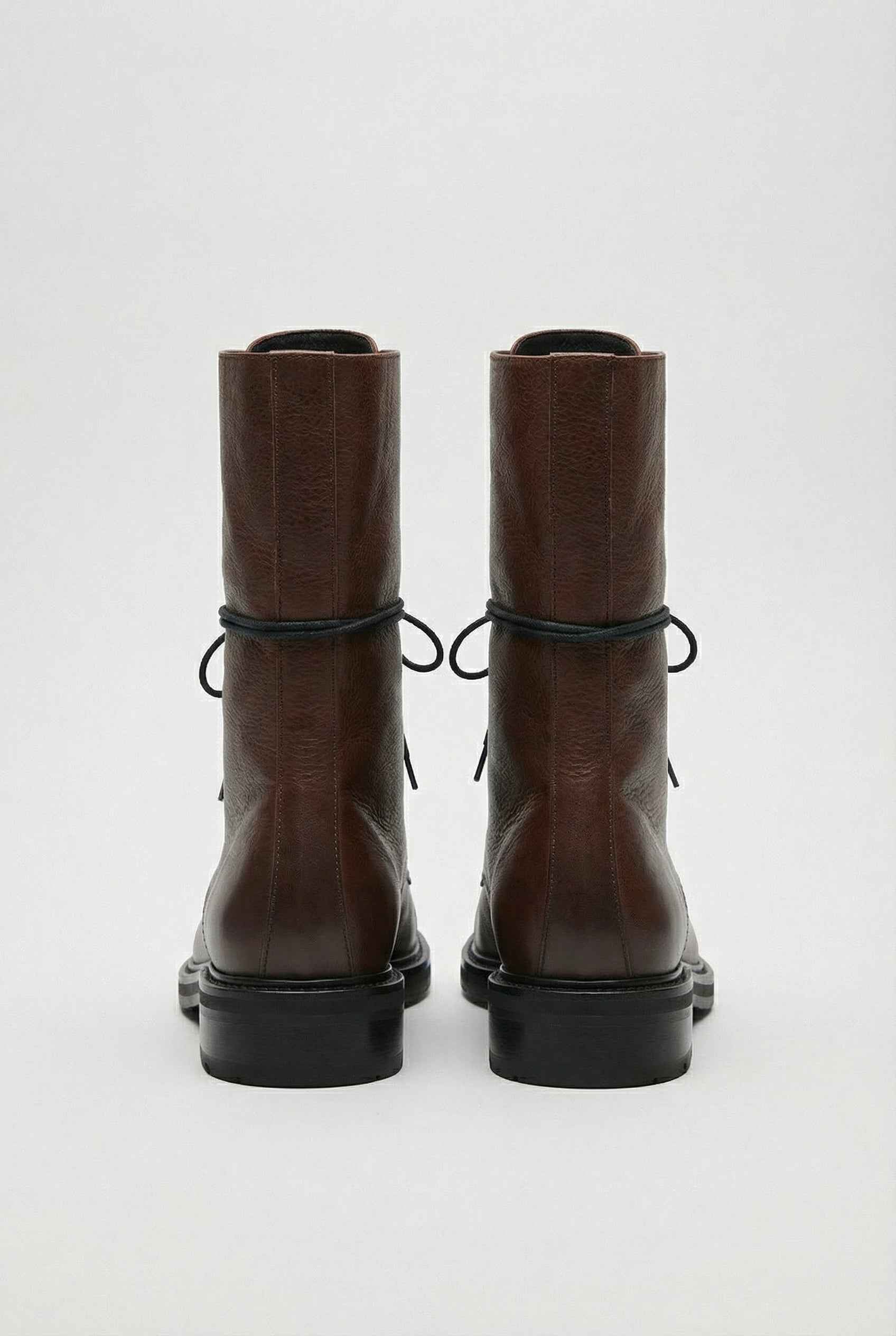 Nina | Brown Lace Up Ankle Boots - ginlerie 5