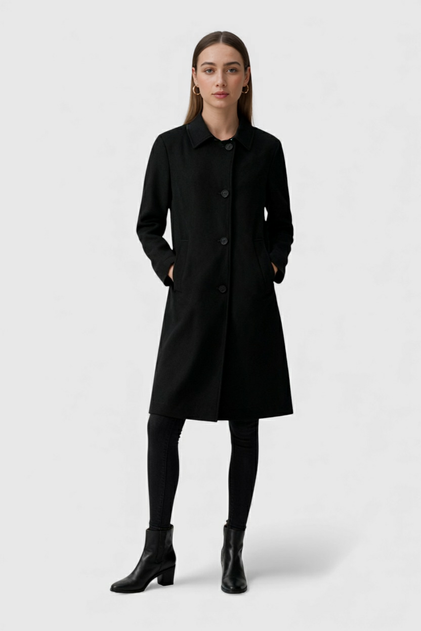 Nina | Casual Black Winter Coat - ginlerie 2