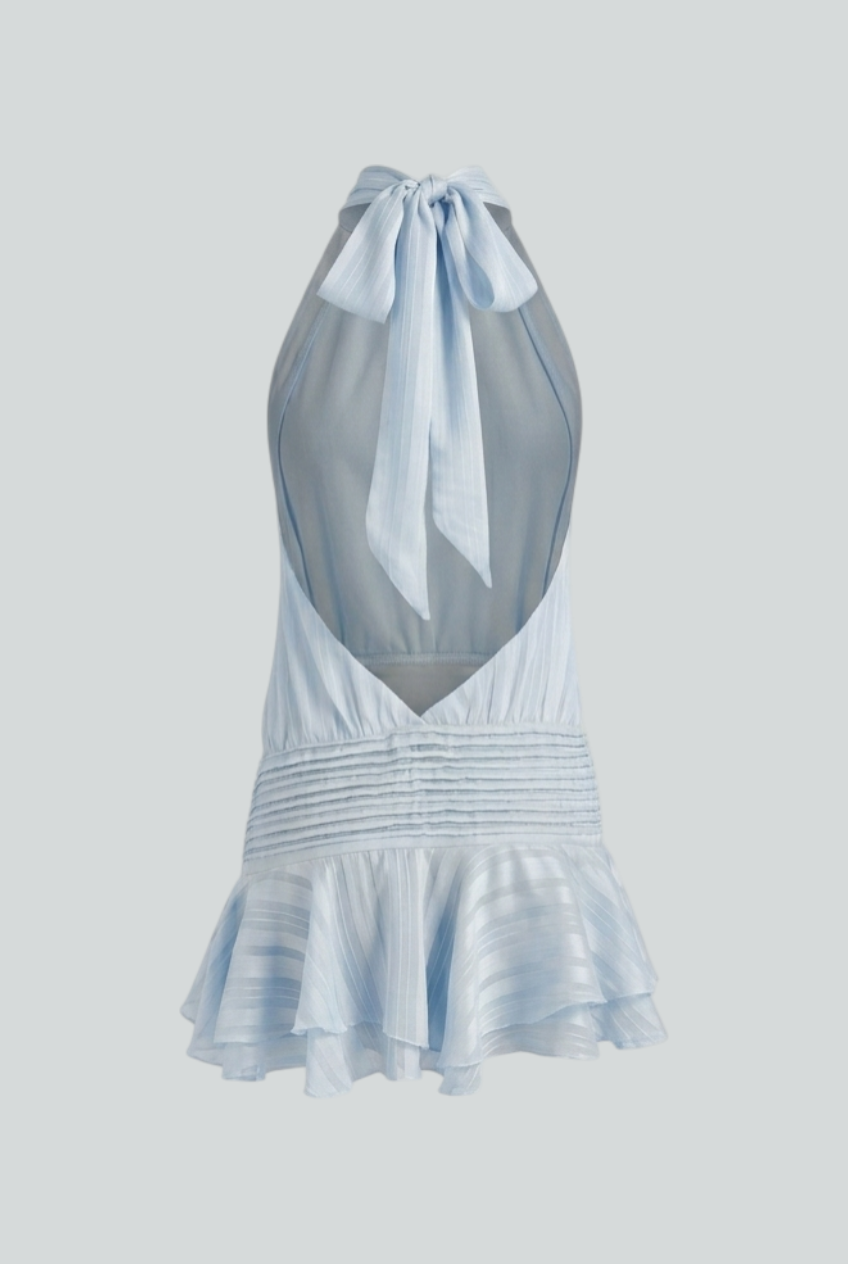 Nina | Chic Blue Summer Dress - ginlerie 6