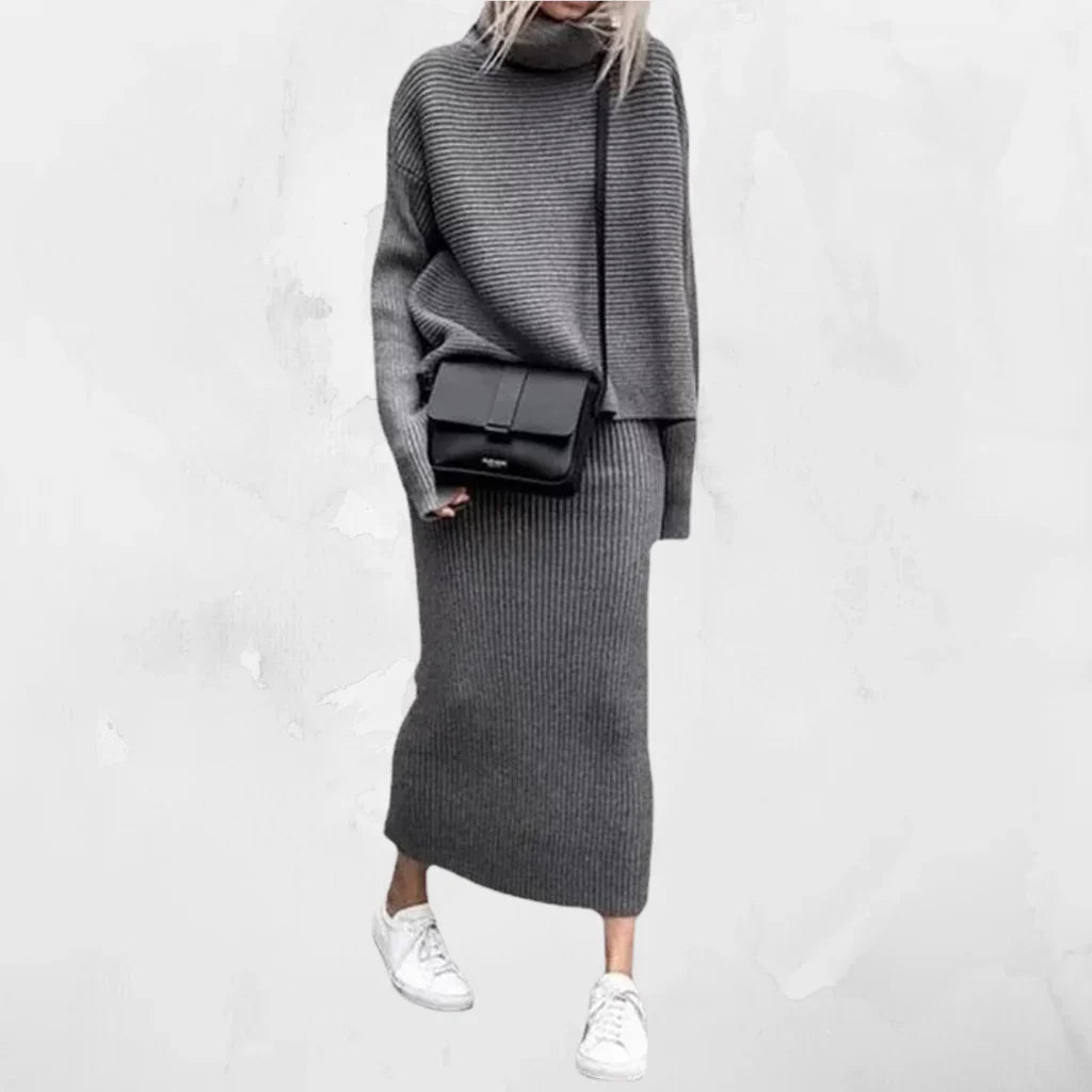 Nina | Cozy Pullover and Skirt Set - ginlerie 4