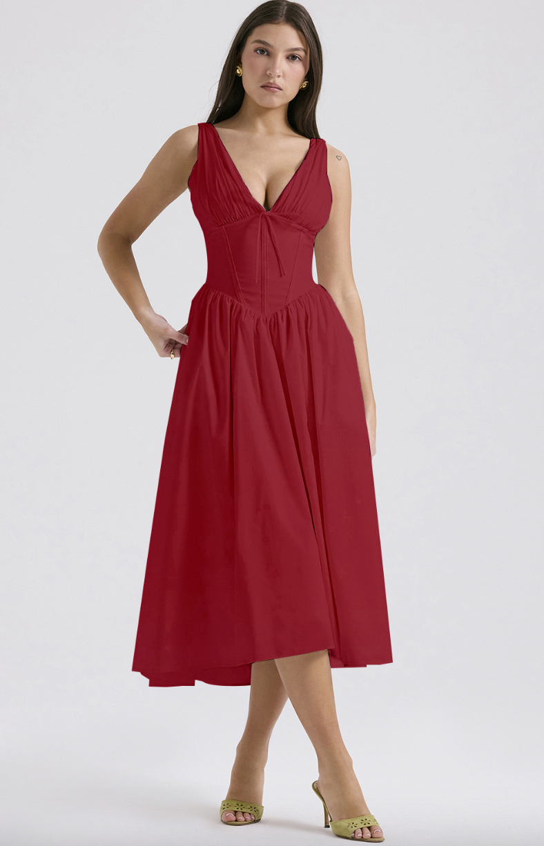 Nina | Elegant Midi Dress - ginlerie 7