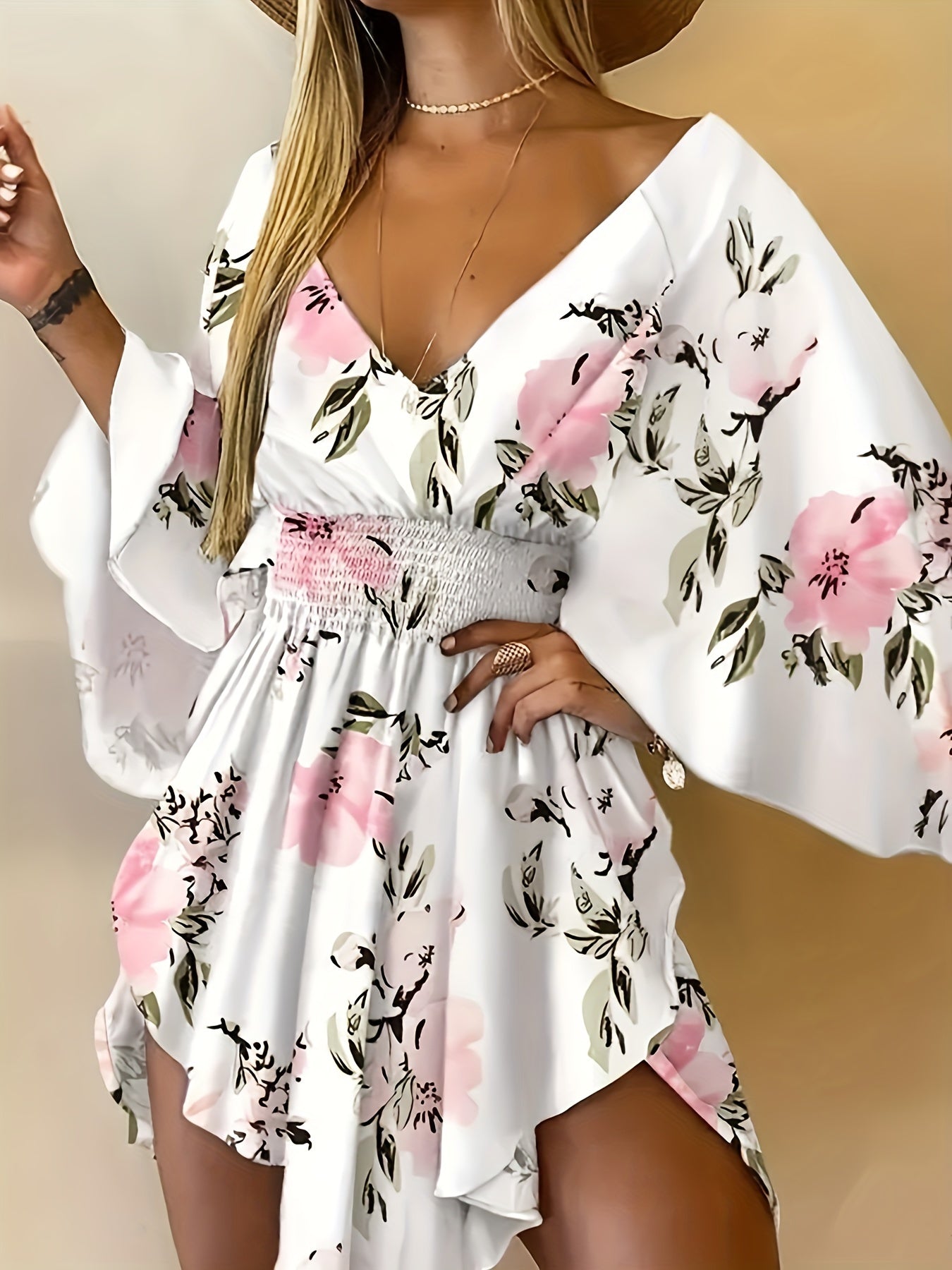 Nina | Floral Print Dress - ginlerie 0
