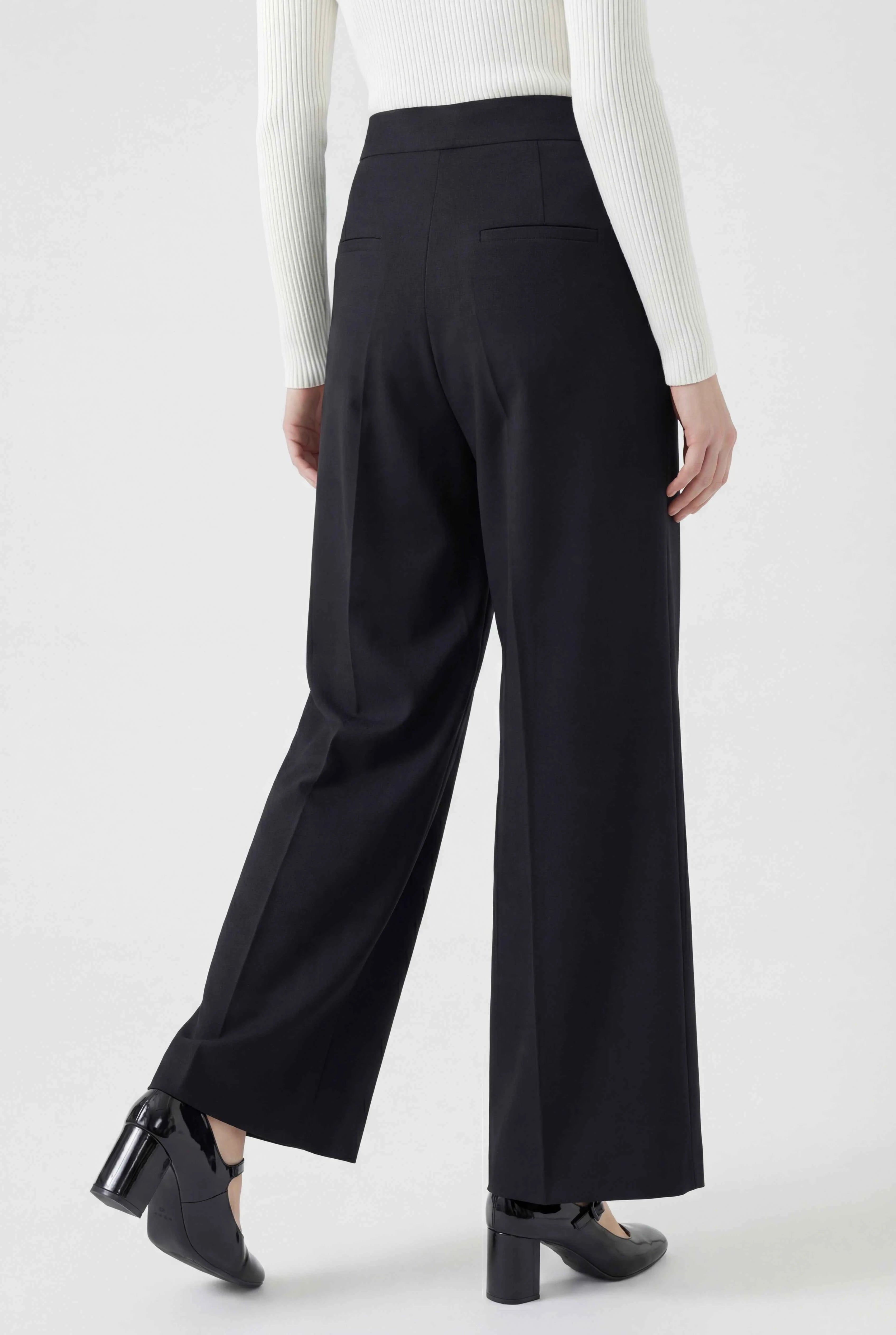 Nina | High-Waisted Black Pants - ginlerie 3