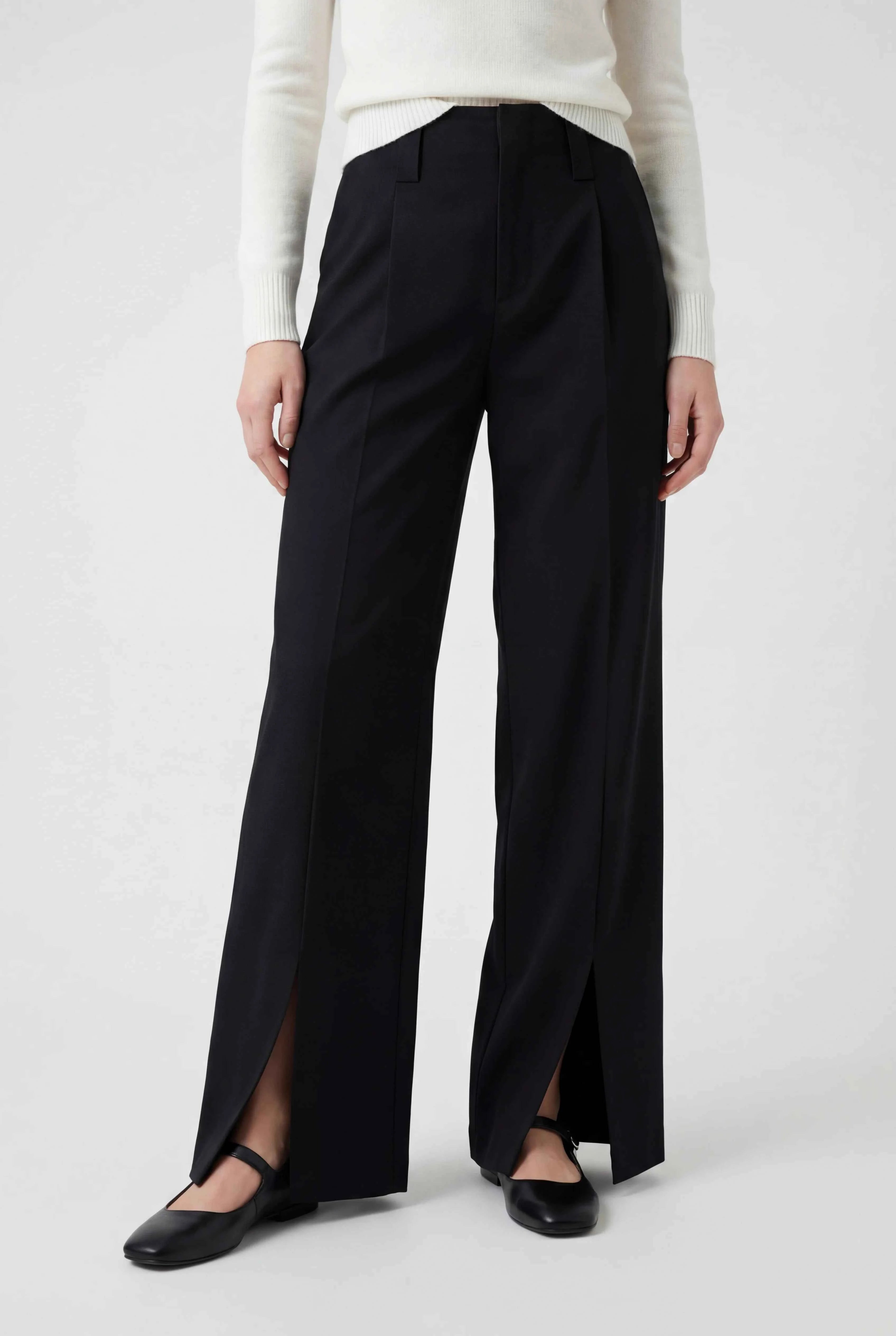 Nina | High-Waisted Pleated Linen Pants - ginlerie 1