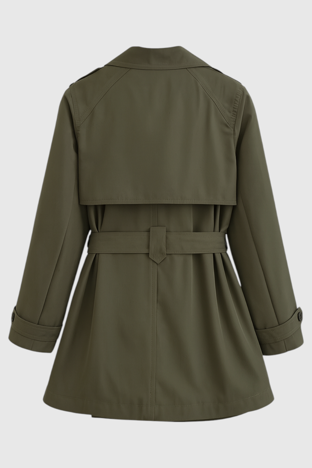 Nina | Olive Green Trench Coat - ginlerie 3