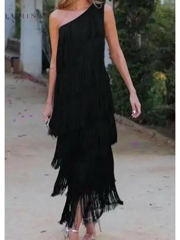 Nina | One-Shoulder Cocktail Dress - ginlerie 3