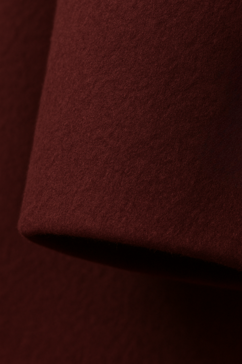 Nina | Slim-Fit Burgundy Coat - ginlerie 6