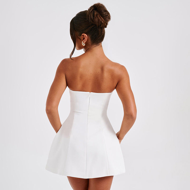 Nina | Strapless Mini Dress - ginlerie 5