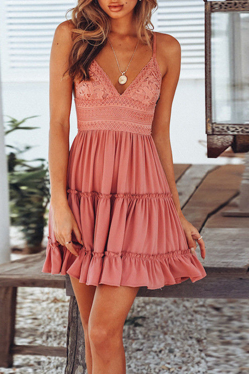 Nina | Tiered Ruffle Mini Dress - ginlerie 1