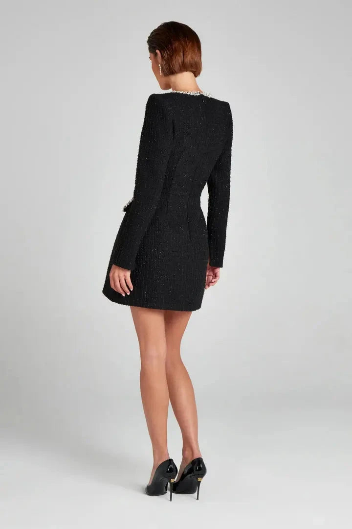 Nina | Tweed Mini Dress - ginlerie 2