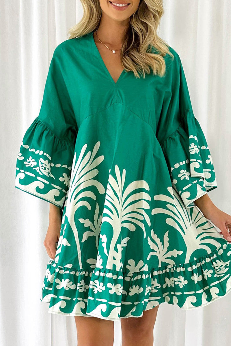 Nina | V-Neck A-Line Dress - ginlerie 0