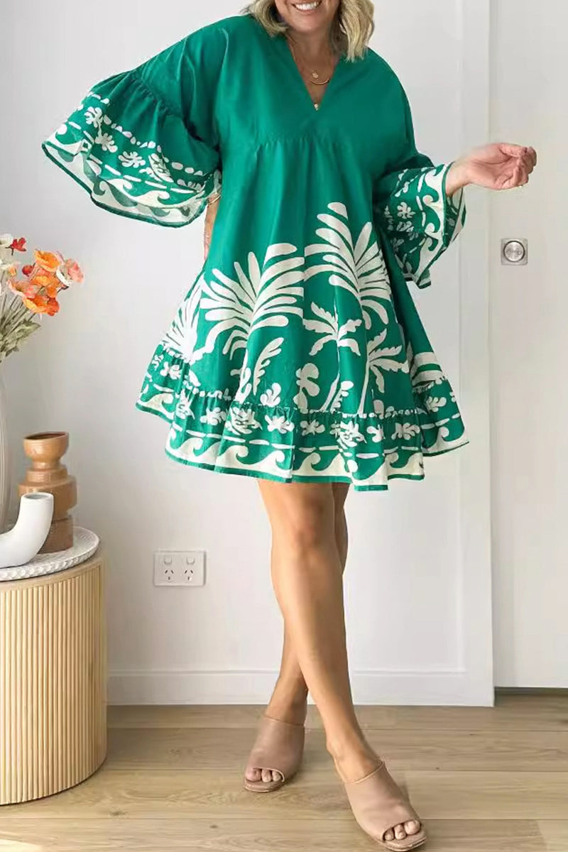 Nina | V-Neck A-Line Dress - ginlerie 1