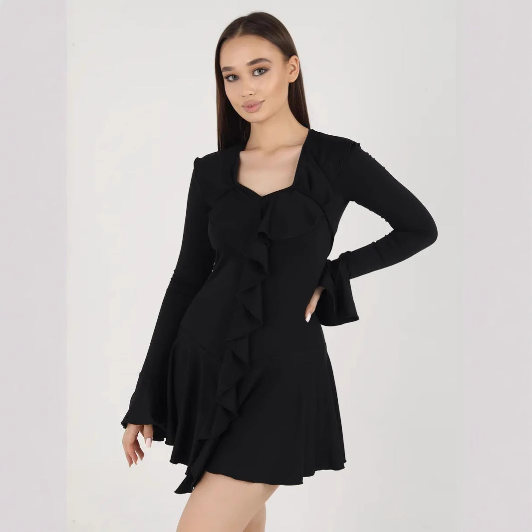 Nina | V-Neck Mini Dress - ginlerie 1