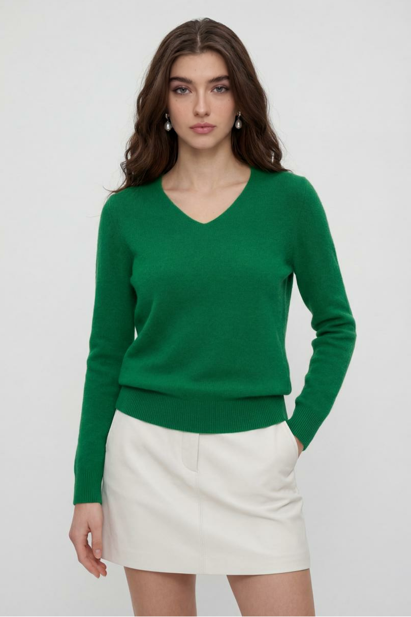 Nina | V-Neck Sweater - ginlerie 1