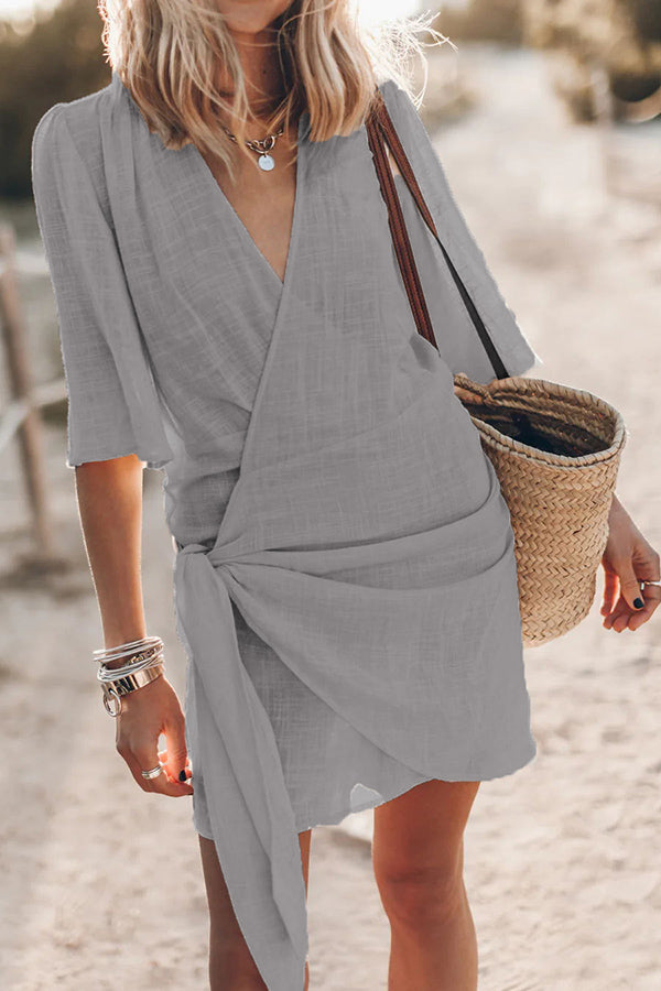 Nina | Wrap Mini Dress - ginlerie 4