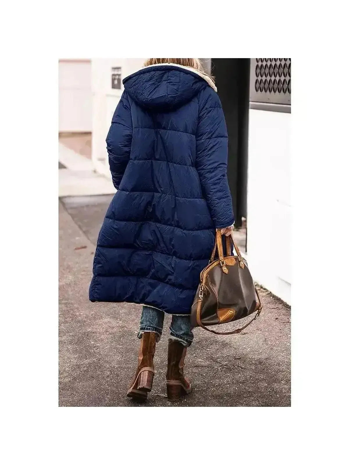 Reversible Longline Faux Fur Jacket with Sherpa Lining for Women – Elegant Winter Coat 4