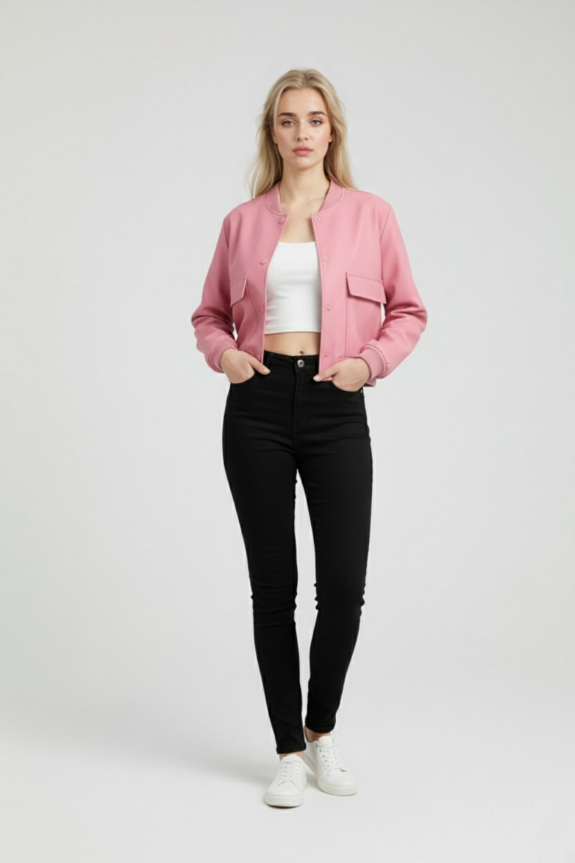 Rosa | Elegant Bomber Jacket - ginlerie 2